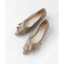 【大人百花掲載】【低反発クッション】FRILL PUMPS パンプス