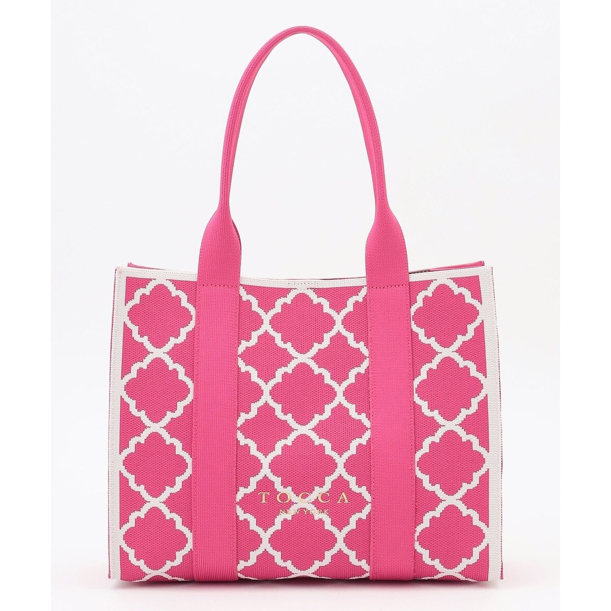 大人百花掲載】【A4サイズ対応】CHECKER CLOVER KNITBAG ニットバッグ