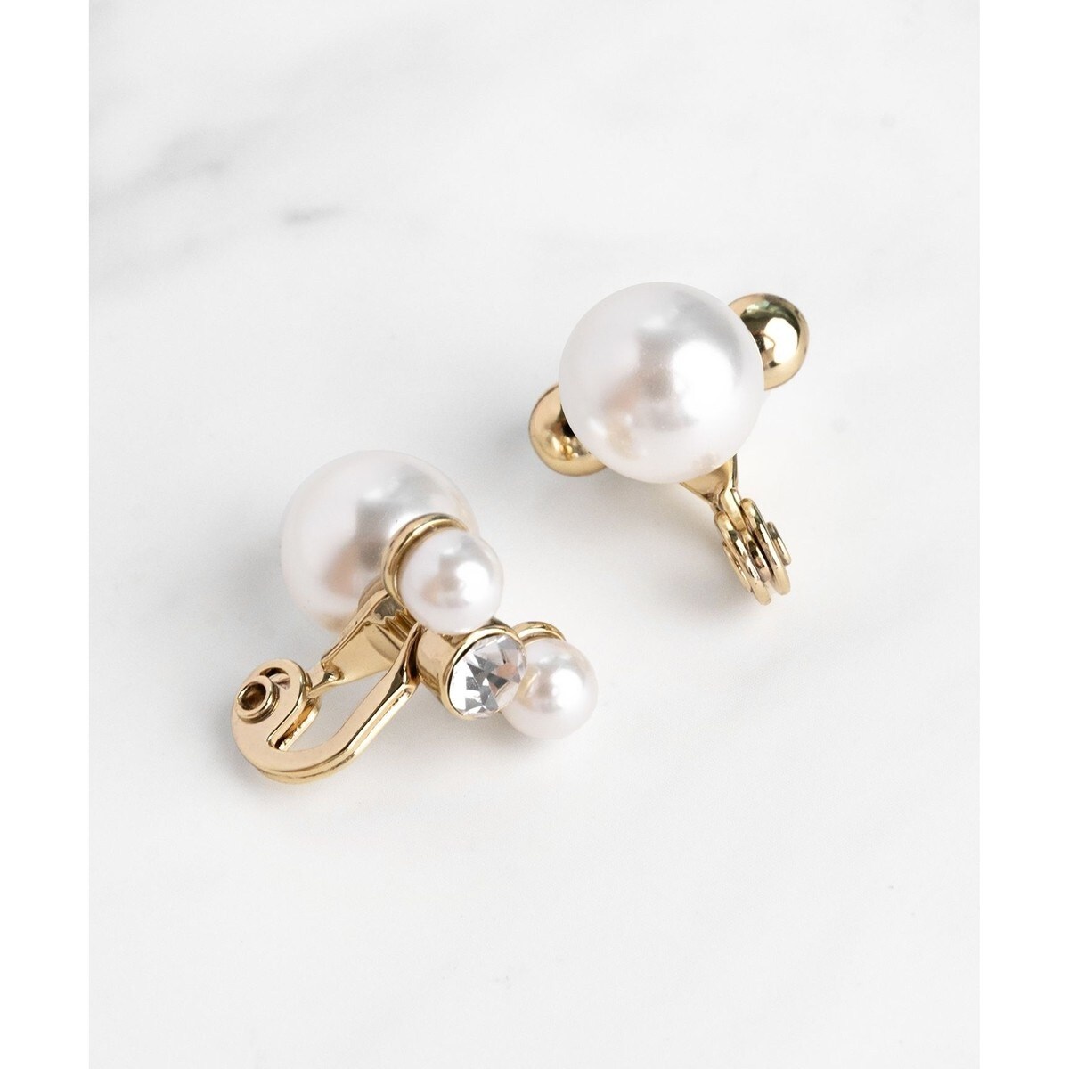 PEARL CLOVER HOOP EARRINGS イヤリング | トッカ(TOCCA