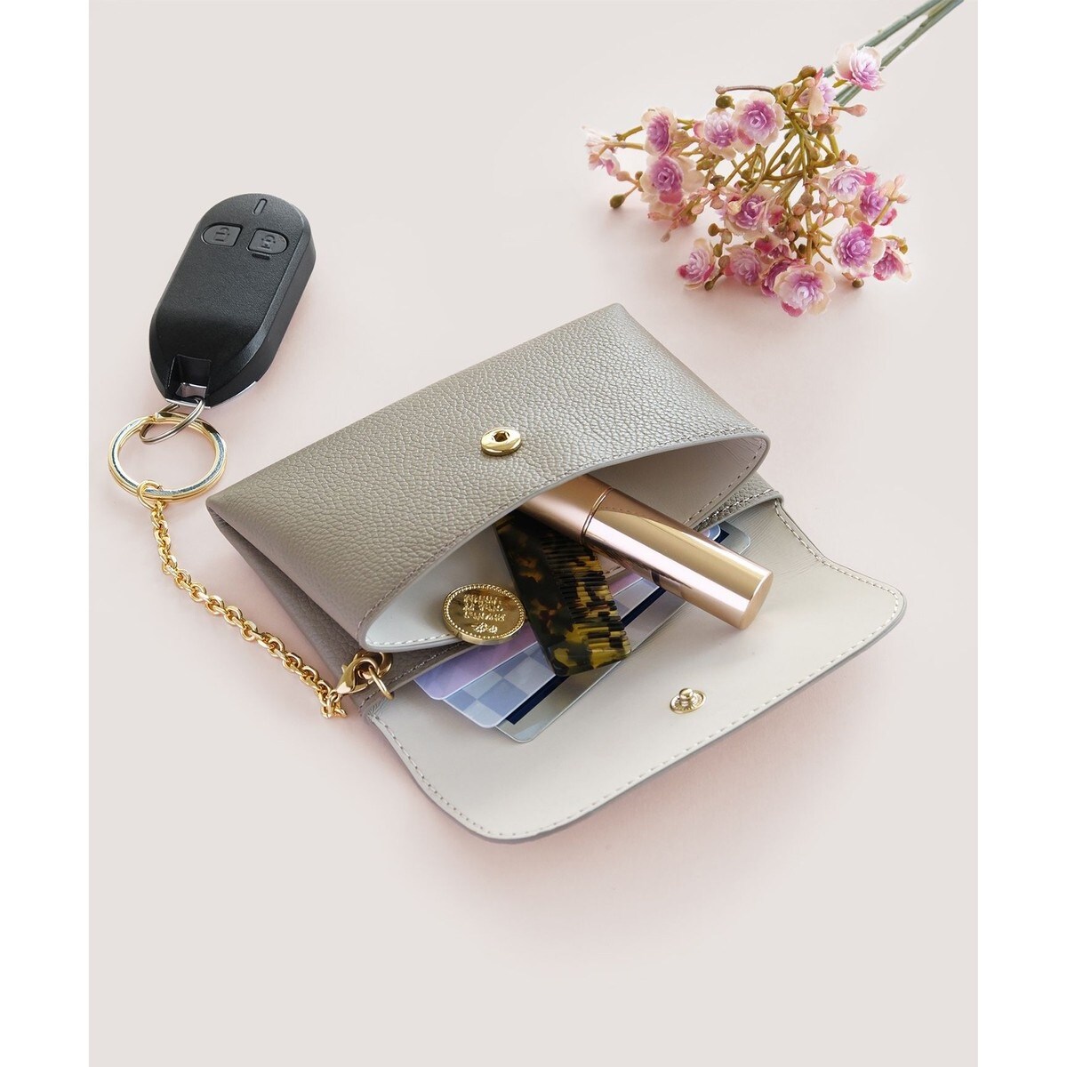 新品♡TOCCAトッカ♡CLOVER KEYPOUCHキーリング付きマルチポーチ TOCCA｜TOCCA CLOVER KEYPOUCH キーリング付きマルチポーチ
