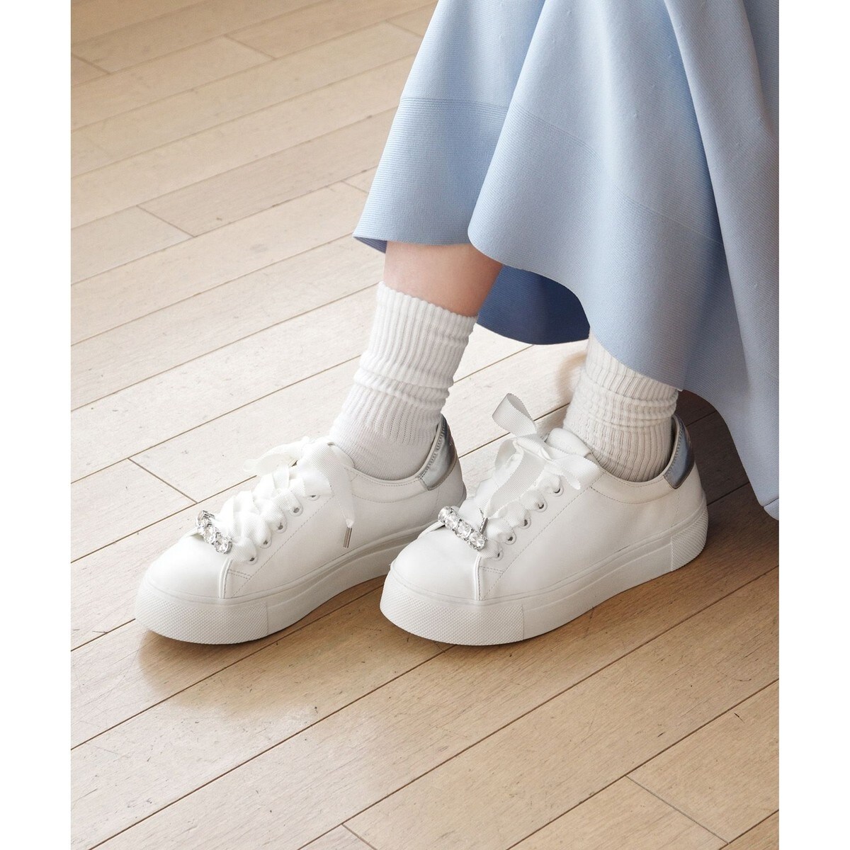 軽量・抗菌消臭・ビジュー取り外し可】BIJOUX SNEAKERS
