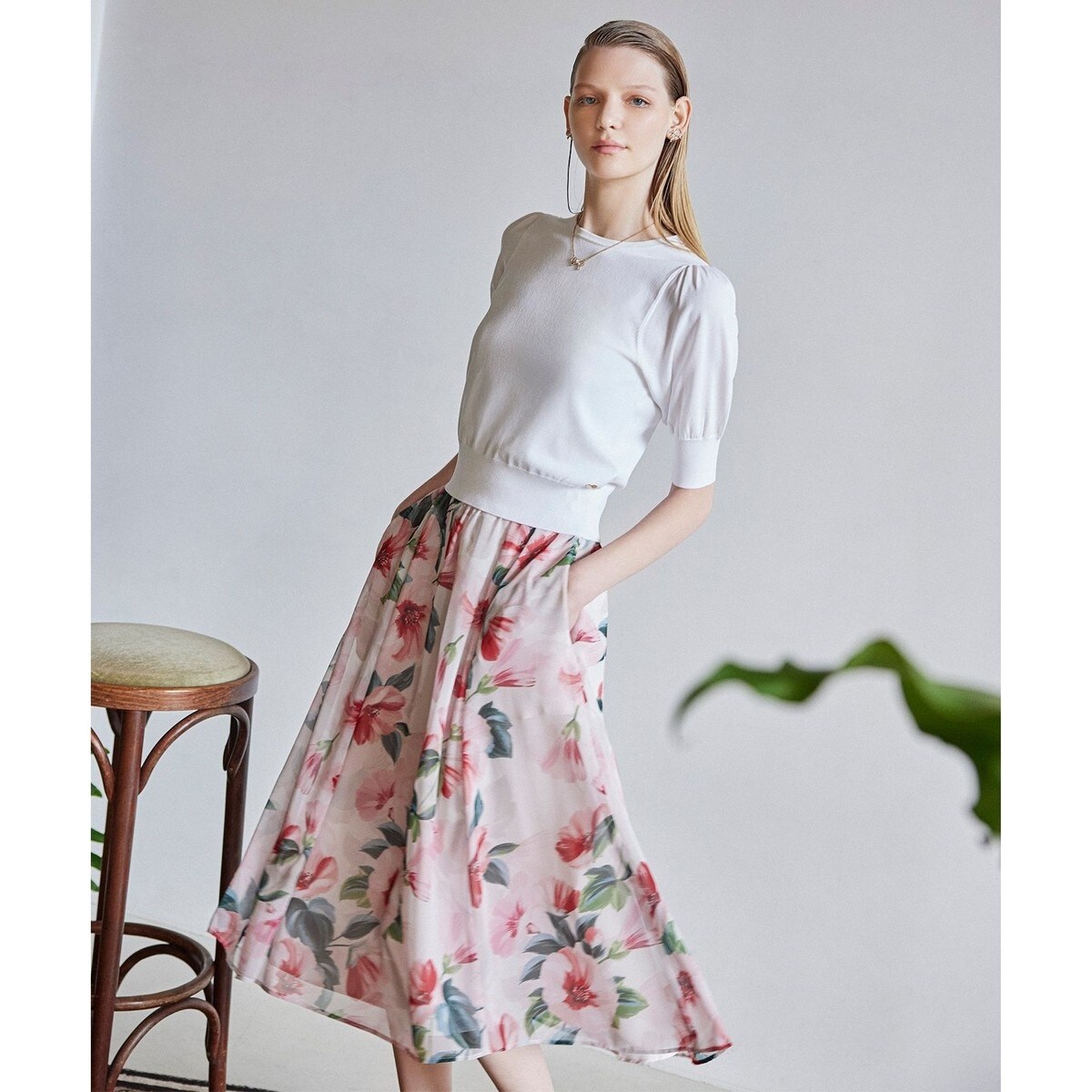 大人気新品セール ブ 洗える・消臭】FULL BLOOM PEONY SKIRT スカート | トッカ(TOCCA スカート