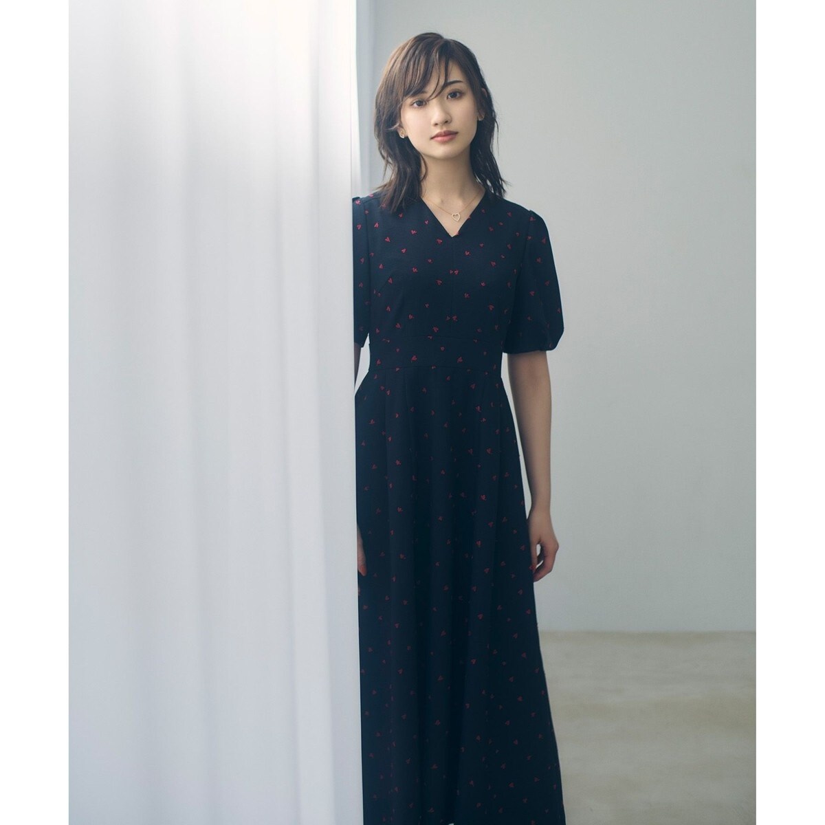 トッカ　TOCCA CLOVER EMB 長袖ドレスワンピース2 セール】 【一部店舗限定カラーあり・洗える】RAVISHING CLOVERS