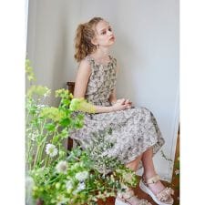 【洗える・消臭】CHAMBRAY GARDEN ドレス