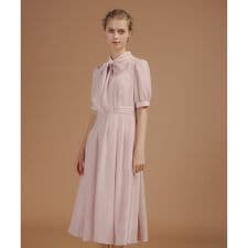 【WEB限定・洗える・消臭】RIBBON ROSETTE HALF ドレス
