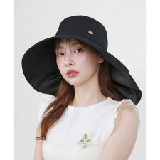 【遮熱率48%・サイズ調節可】RIBBON LIKE 2WAY SUN SHADE HAT ハット