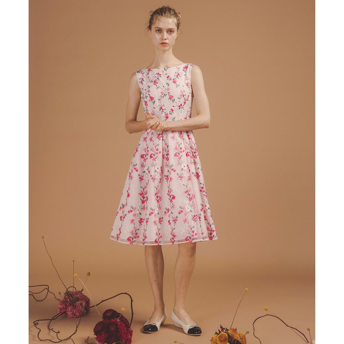 ファンファーレ★TOCCA★ FLOWER IN SUGAR ドレス セール】 【洗える】FLOWER IN SUGAR ドレス （ロング・マキシ丈