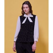 【八木アリサさん着用】【消臭】FLOWER HIDE AND SEEK ジレ