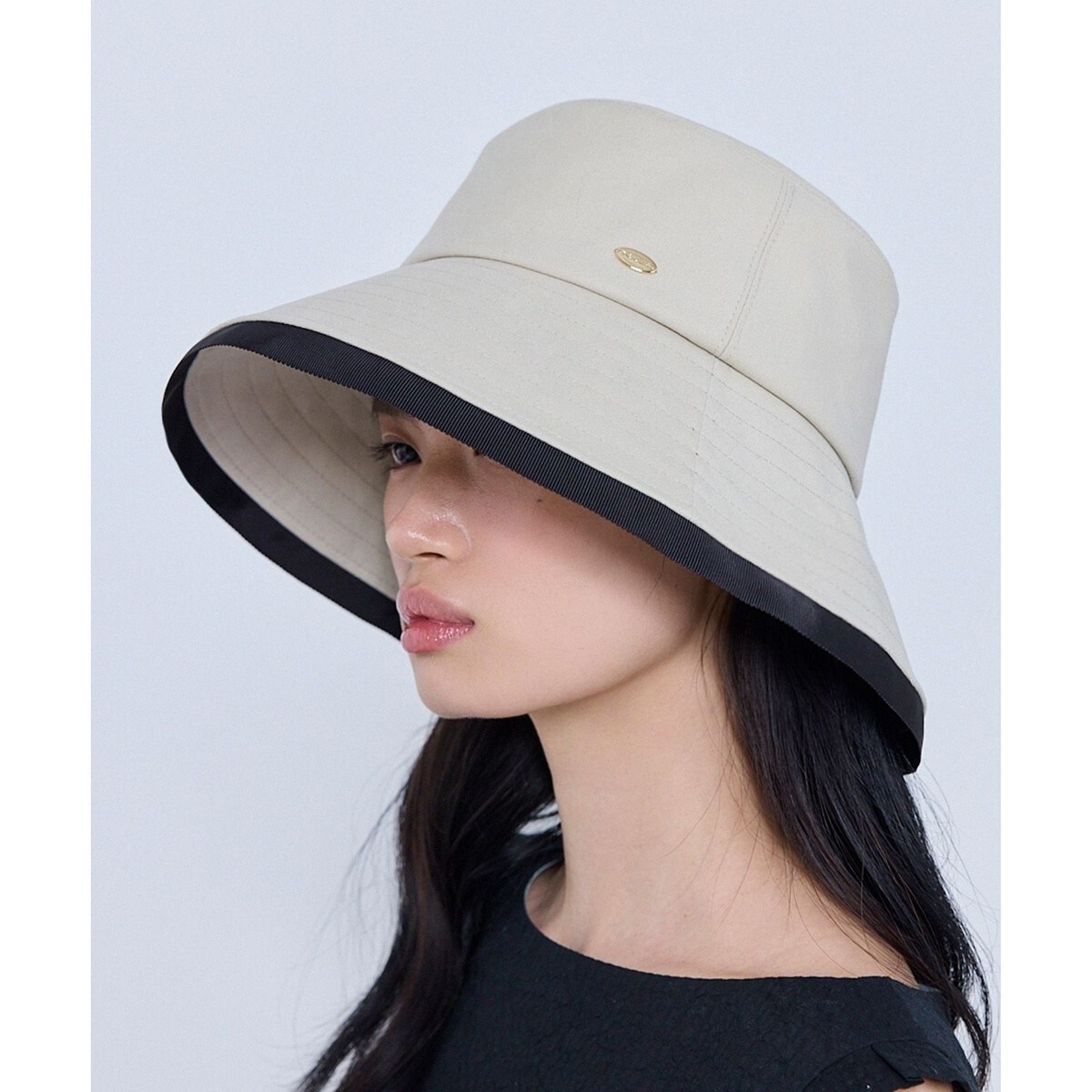 サイズ調整可】TRIM RIBBON BUCKET HAT コットン バケットハット