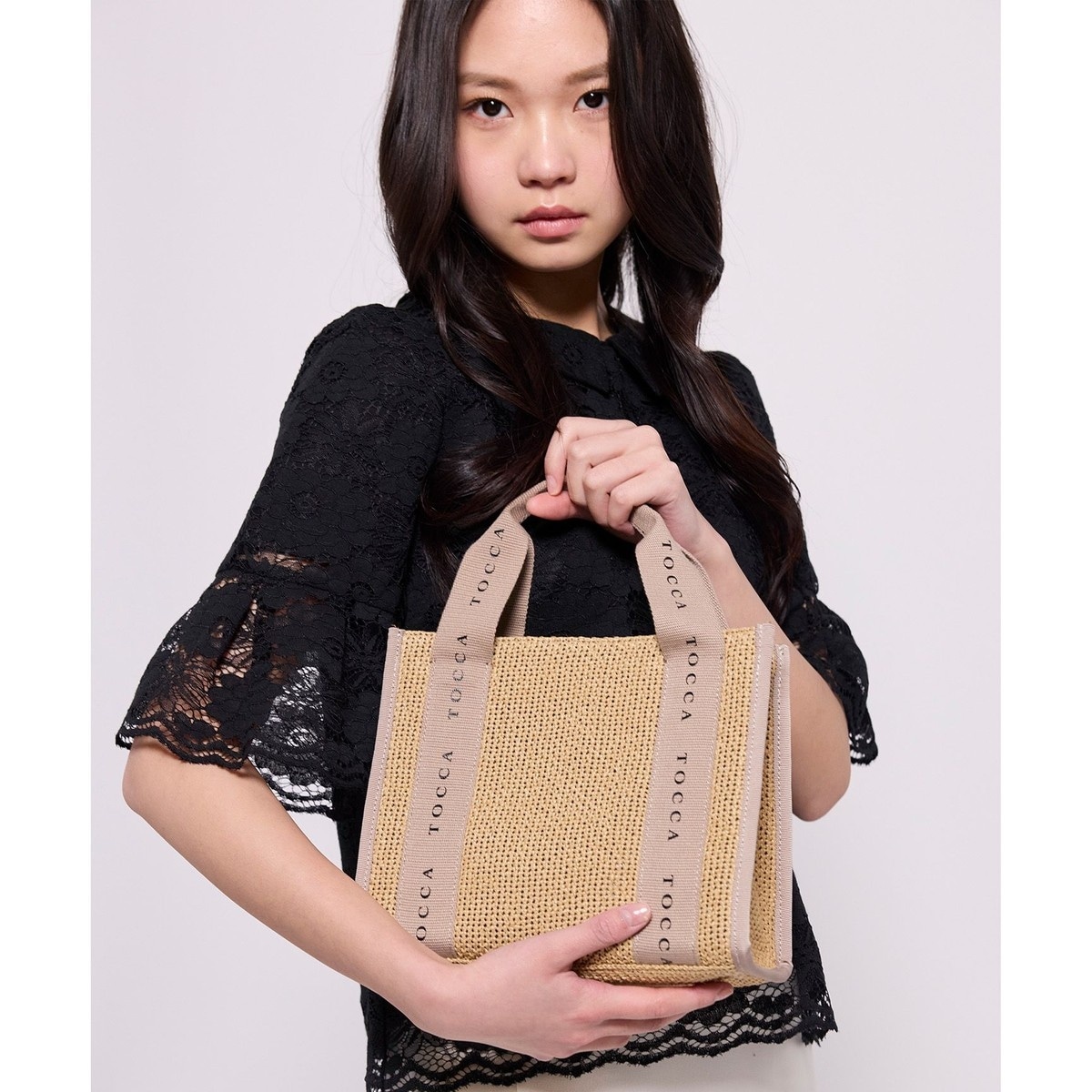 WEB＆一部店舗限定】DANCING TOCCA SQUARE SUMMER TOTE かごバッグ