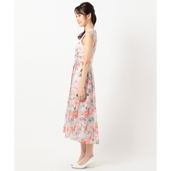 トッカ Tiedye Print Linen ドレス ワンピース ノースリーブ425cm総丈