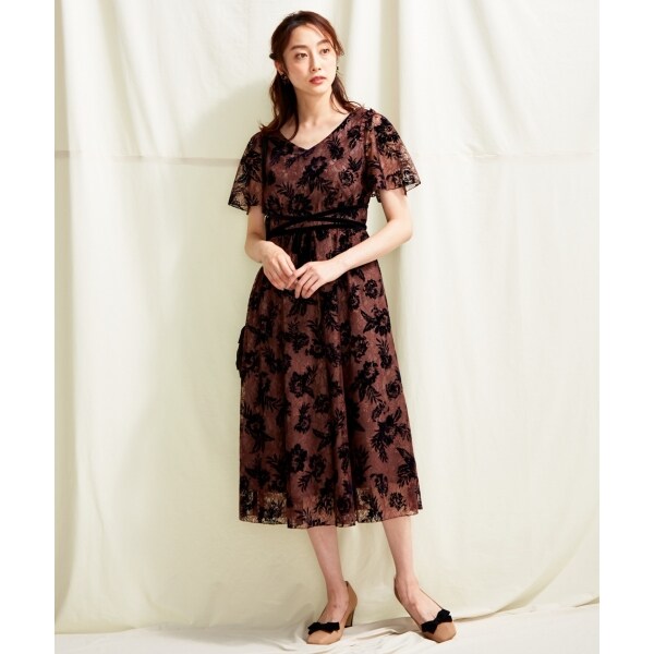 TOCCA LAVENDER】Flockey Lace ドレス