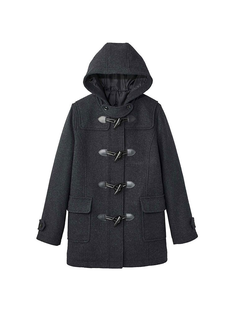 EAST BOY Venus ウール　アンゴラ混 ブラックダッフルコート Venus ダッフルコート〈アンゴラ混〉【スクール】【学生】【通学