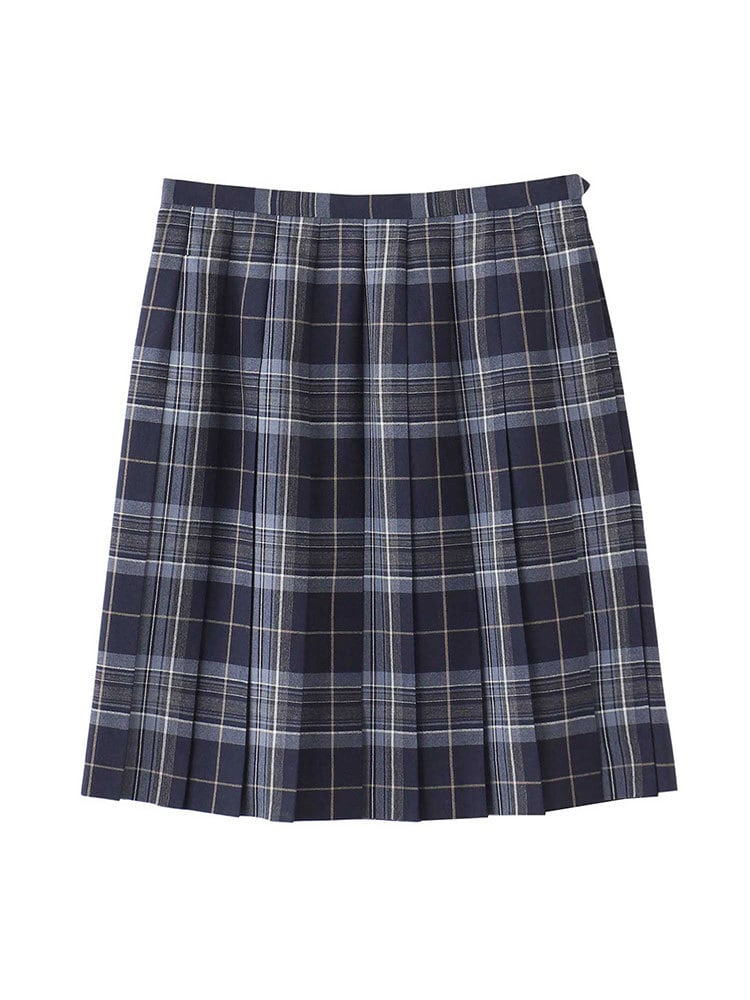 チェックスカート〈48cm丈/裏地付〉【スクール】【学生】【通学
