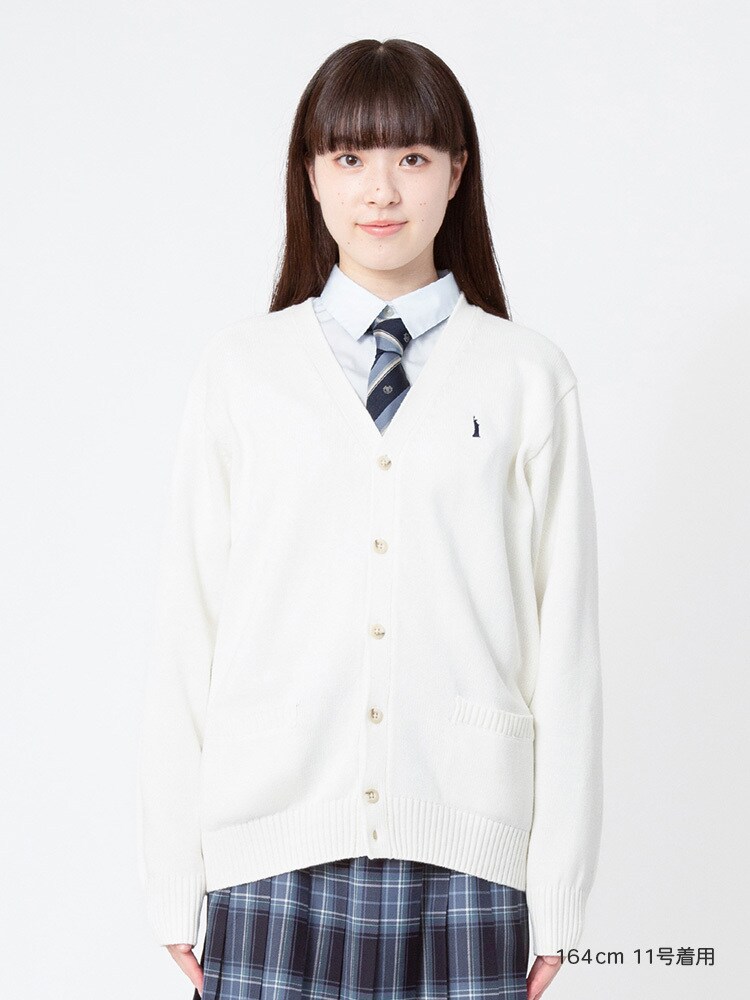 綿カーディガン〈7G〉【スクール】【学生】【通学】【学校