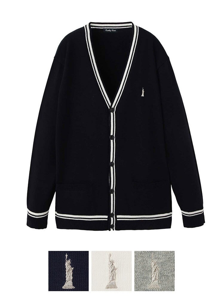 Venus ラムウールカーディガン〈7G/シャンパン女神〉【スクール