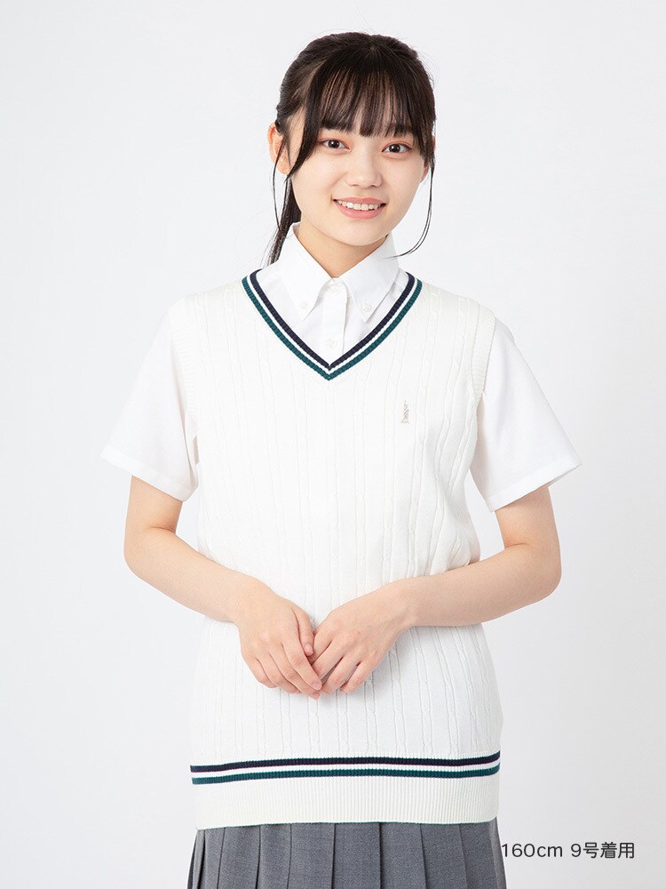 綿ベスト〈12G/ミント女神/COOLMAX〉【スクール】【学生】【通学】【学校】 綿ベスト〈12G/ミント女神/COOLMAX〉【スクール】【学生】【通学