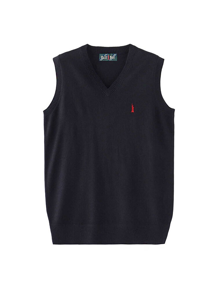 [イーストボーイ] セーターベスト ウール混ニットベスト〈12G〉3206510 レディース チャコール(930)