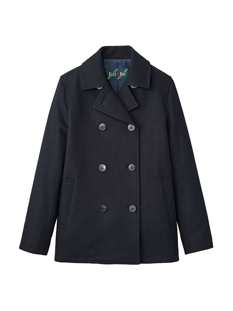Spick & Spanスピック&スパンWメルトンピーコート 36 グレー Spick & Spanスピック&スパンWメルトンピーコート 36 グレー