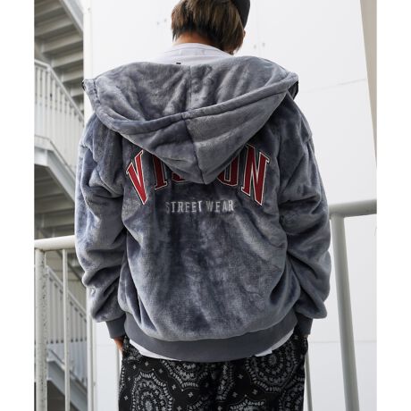 VISION STREET WEAR フェイクファーフードブルゾン | ヴァンス 