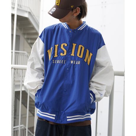 VISION STREET WEAR ナイロンワッペンスタジャン ユニセックス】VISION 