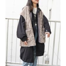 ヴァンスエクスチェンジ(VENCE EXCHANGE)のボアベスト付き4WAYモッズコート