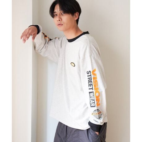 VISION STREET WEAR ロングスリーブTシャツ L グレー - メルカリ