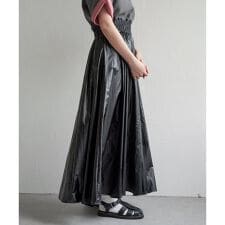 メタリックギャザースカート