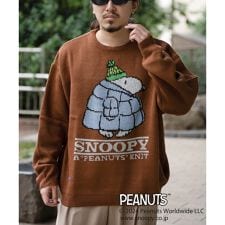 PEANUTS ピーナッツ SNOOPY スヌーピー TPクルーネックニット