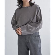 裏毛配色ステッチトップス