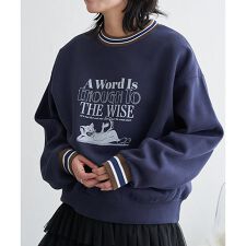ヴァンスエクスチェンジ(VENCE EXCHANGE)のラインリブキャットスウェット