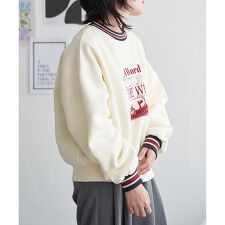 ヴァンスエクスチェンジ(VENCE EXCHANGE)のラインリブキャットスウェット