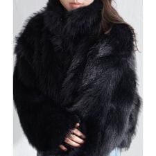 フェイクファーショート丈ブルゾン