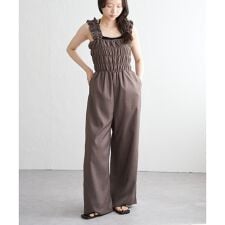 ヴァンスエクスチェンジ(VENCE EXCHANGE)のヘザーツイルシャーリングサロペット