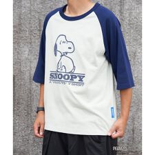 PEANUTS ピーナッツ SNOOPY スヌーピー TP ビンテージラグランTシャツ