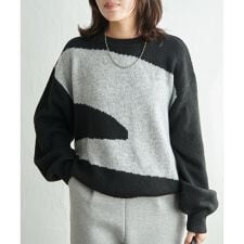 ジャガードニュアンス柄プルオーバー