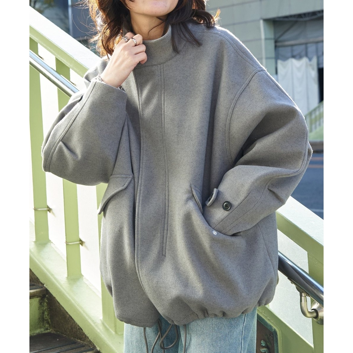 ジャケット・アウター vintage jacket LaL Javaジャバコラボ》こだわりヴィンテージライク。リブタートルカラー