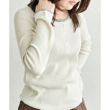 12G配色ヘンリープルオーバー