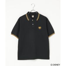 Mickey Mouse ミッキーマウス 鹿の子リブラインポロシャツ