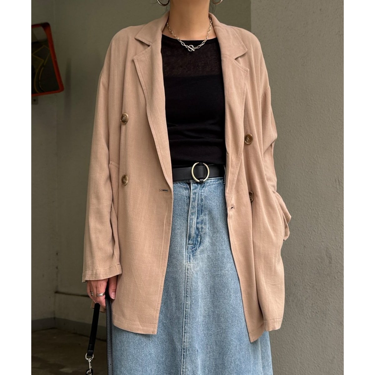 セットアップ対応】レーヨン麻ダブルジャケットコート | LBC | マルイ