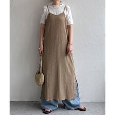 【2点セット】Tシャツセット楊柳キャミワンピース