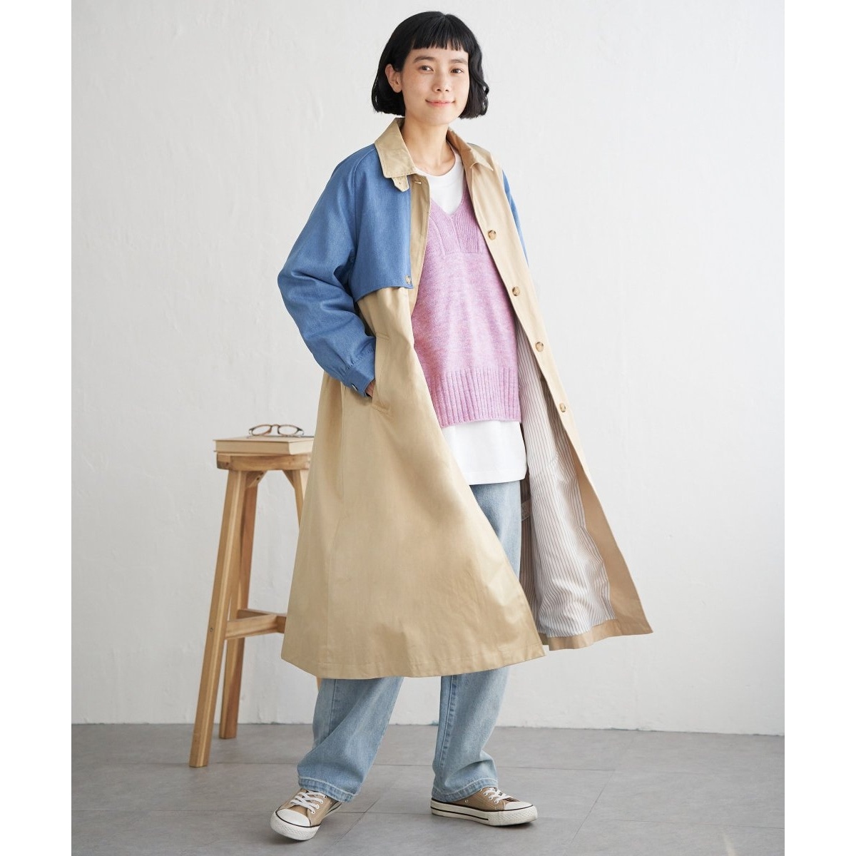 N.Natural beatuy basic オーバーヨークステンカラーコート 楽天市場】【SALE／20%OFF】オーバーヨークステンカラーコート N
