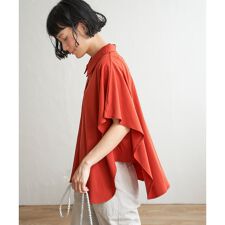 シルケット襟付きワンボタンプルオーバー
