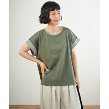 ラメ袖フレンチTシャツ