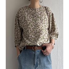 ボタニカルプリント２ＷＡＹブラウス