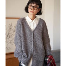 LBC(LBC)のフェザーメッシュカーディガン