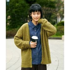 LBC(LBC)のフェザーメッシュカーディガン
