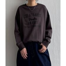 【インフルエンサー着用】チェーンステッチ刺繍ロゴ裏毛プルオーバー