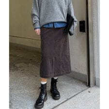 コーデュロイベイカーIラインスカート