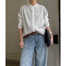 異素材切り替えシャツ